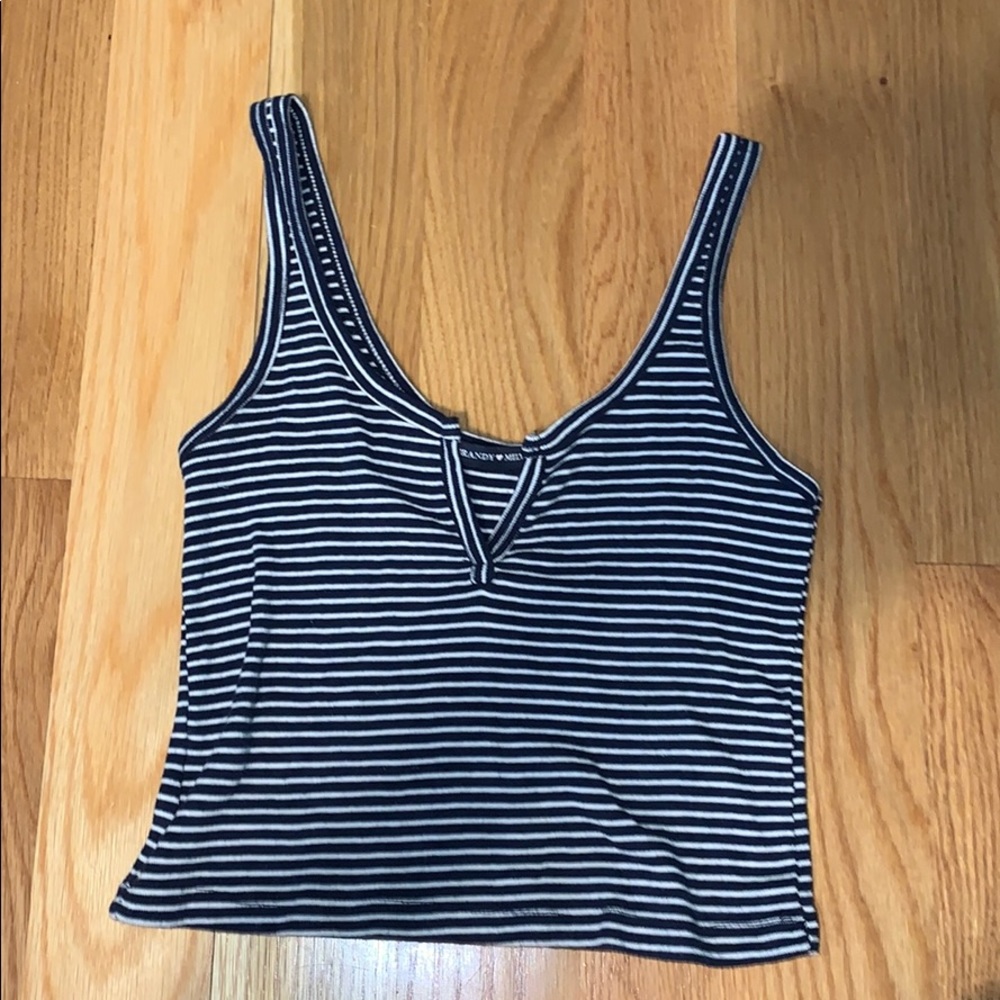 Brandy striped cropped tank